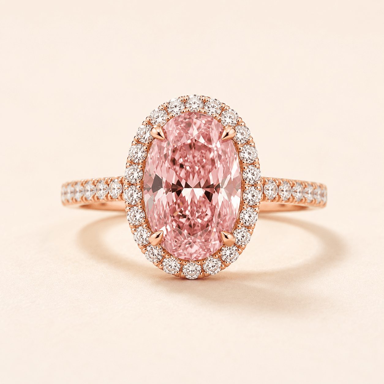 Natural fancy pink diamond piece